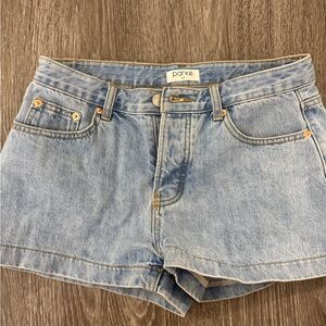 Parke denim mini shorts